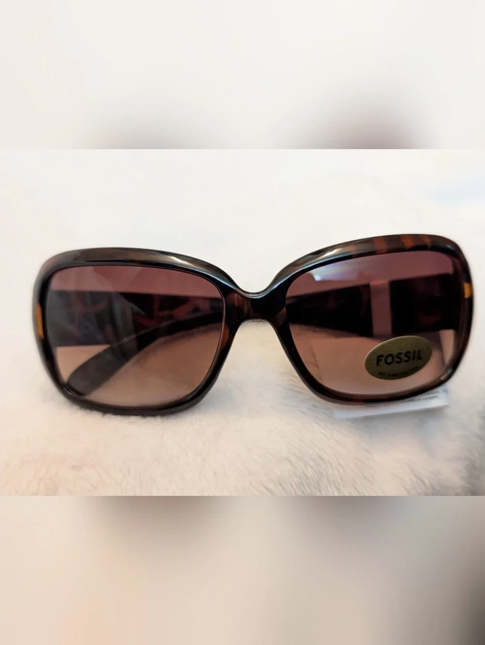 Fossil Women’s Oversized Square Tortoise Brown Gradient Sunglasses 66353507 NWT